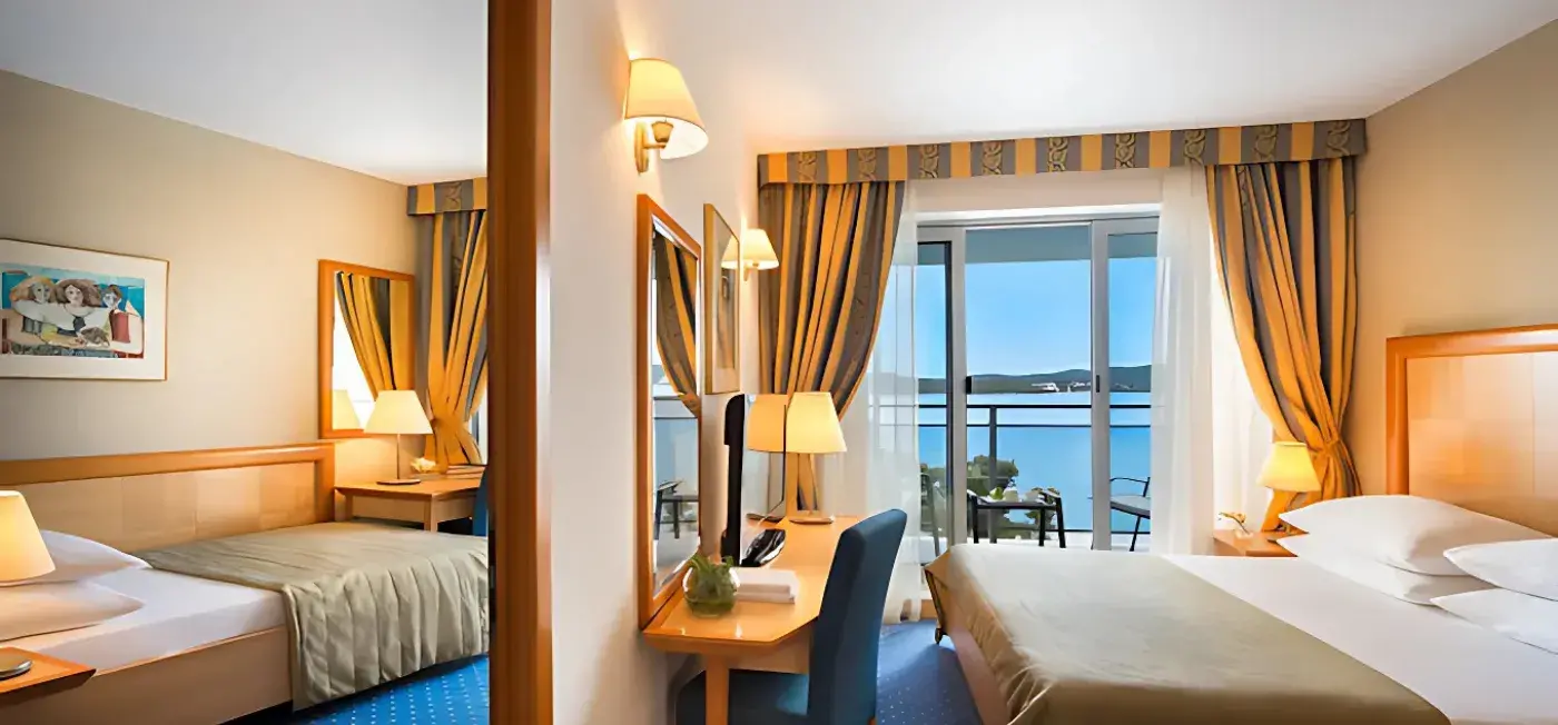 Bedroom view of Aminess Grand Azur Hotel Orebic, Croatia